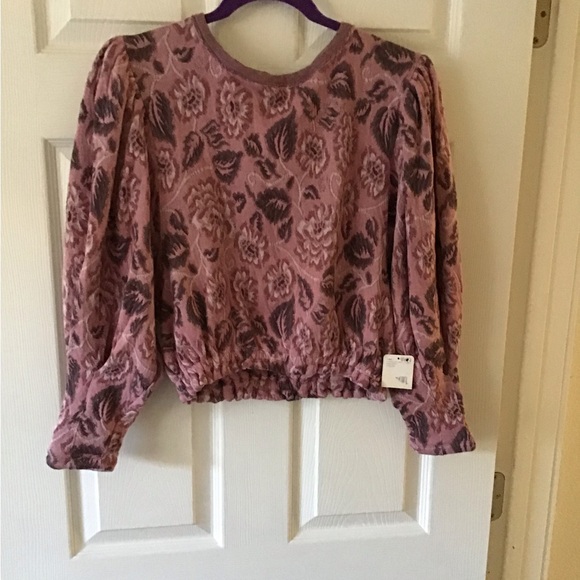 Free people New No Ordinary Jacquard Cropped Sweater Small - Picture 3 of 5
